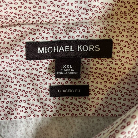 NWT Michael Kors Mens Short Sleeve Button Down Shirt Size XXL Classic Fit - Picture 2 of 8